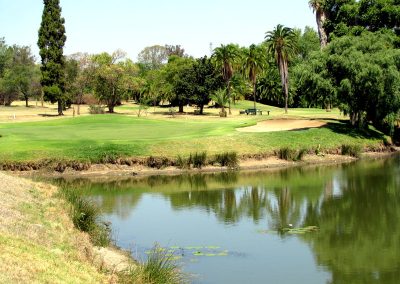 1. 6th green over lake